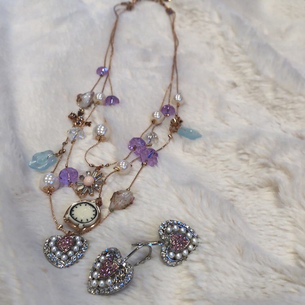 - Betsy Johnson necklace and earrings